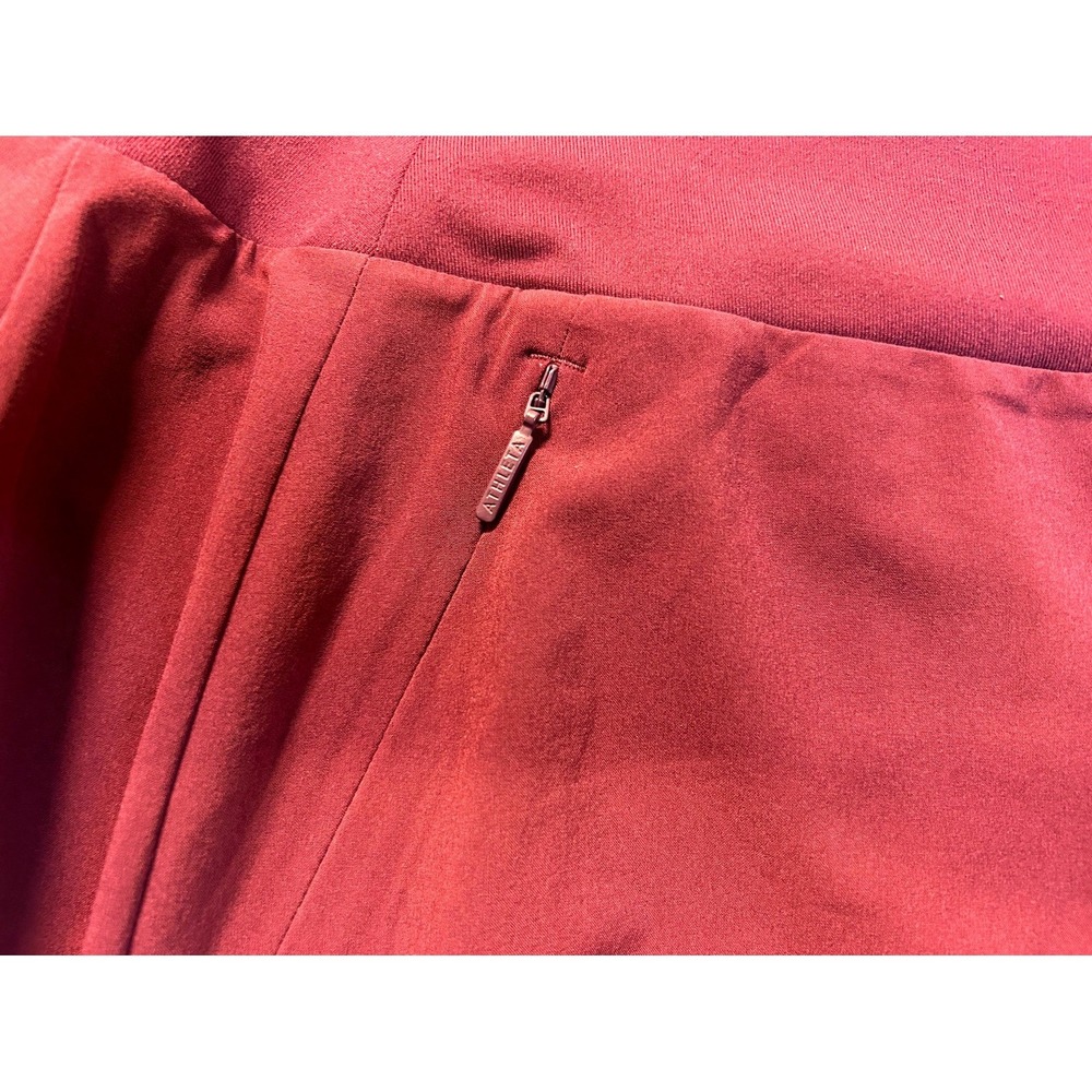 Athleta Soho Skort Wine Maroon Short + Skirt Zip Pockets Stretch Plus Size 16 - Picture 4 of 12